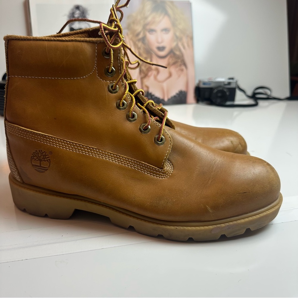 Timberland Wheat Leather Boots | Y2K Heritage Workwear Dadcore 11M - Picture 3 of 12
